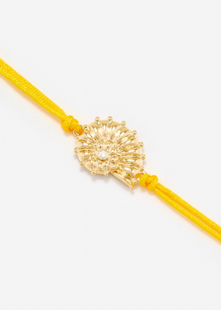 BRACELET FIL NAUTILUS JAUNE OR JAUNE