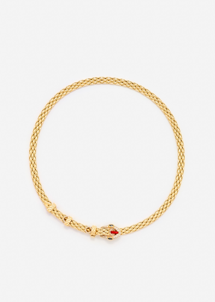 COLLIER PYTHON GOLD OR JAUNE