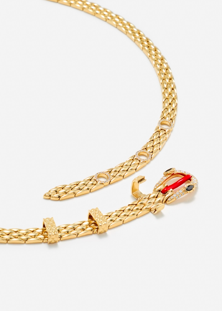 COLLIER PYTHON GOLD OR JAUNE
