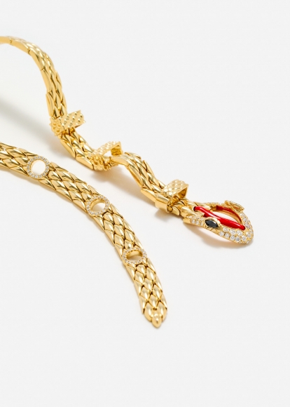 COLLIER PYTHON GOLD OR JAUNE