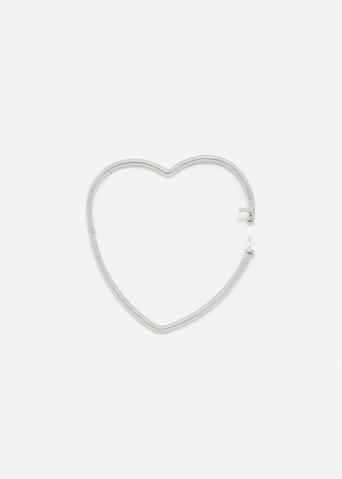 BRACELET JONC COEUR RAYURES PM OR BLANC