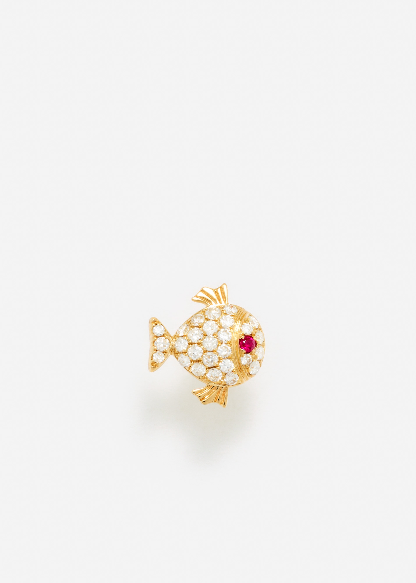 PUCE PETIT POISSON OR JAUNE