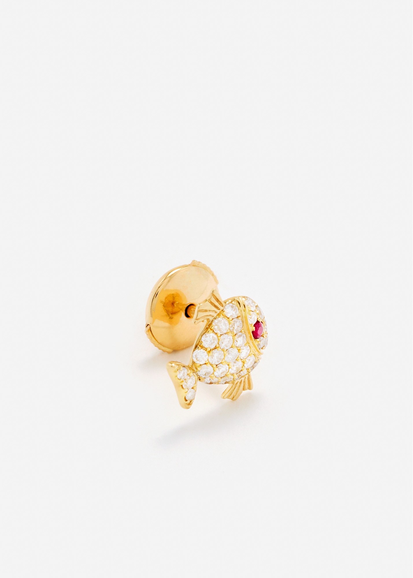 PUCE PETIT POISSON OR JAUNE