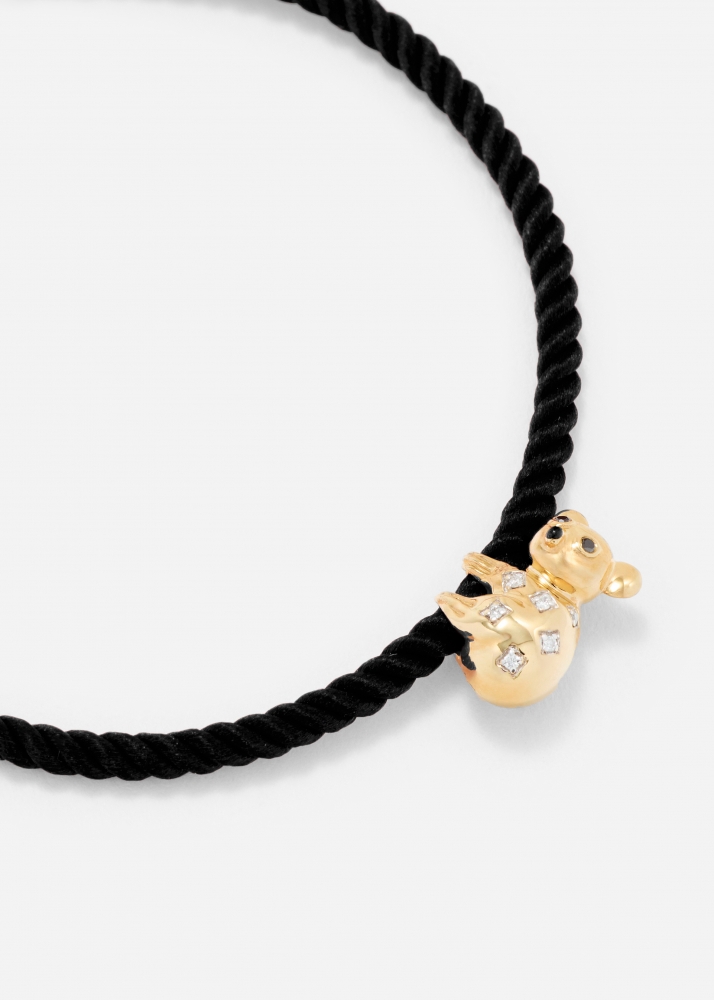 BRACELET KOALA NOIR OR JAUNE