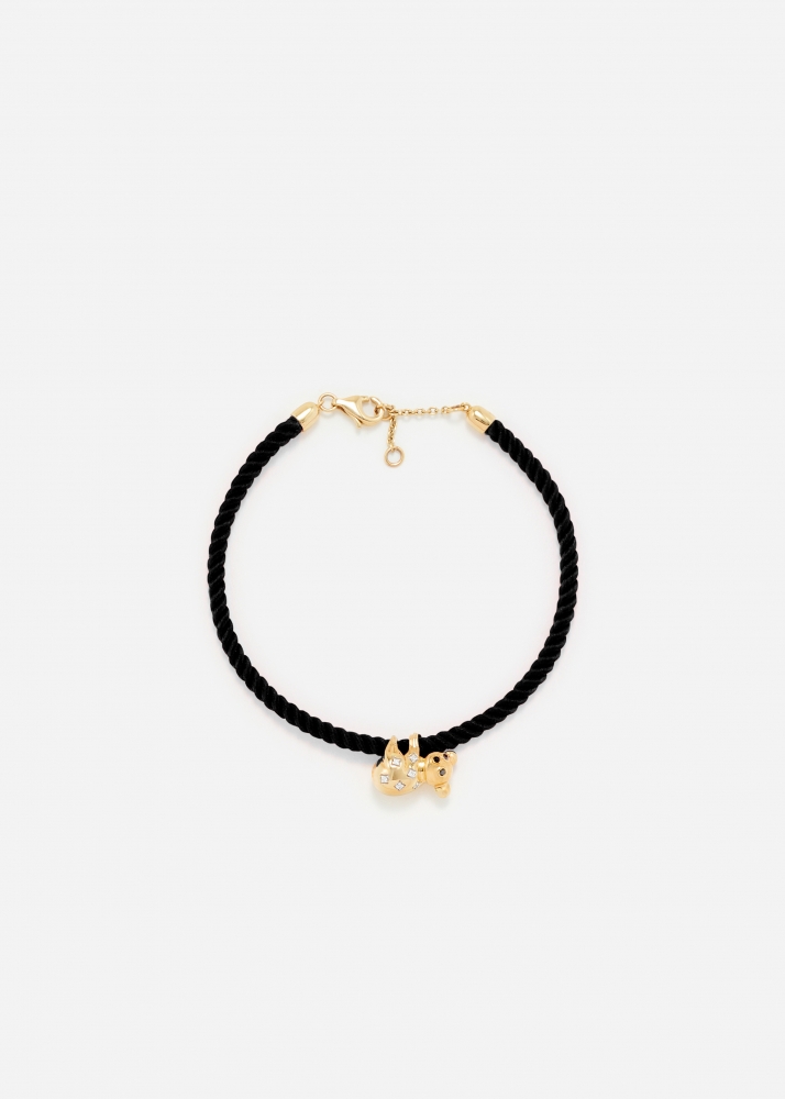 BRACELET KOALA NOIR OR JAUNE