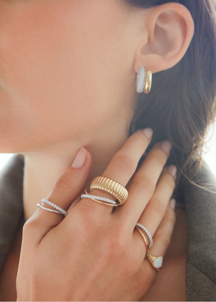 BAGUE UN DEUX TROIS BERLINGOT GM OR JAUNE