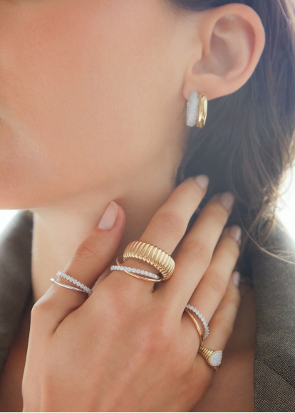 BAGUE UN DEUX TROIS BERLINGOT GM OR JAUNE