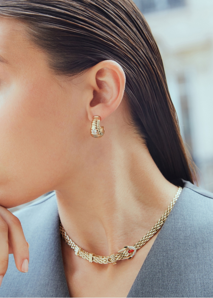 COLLIER PYTHON GOLD OR JAUNE