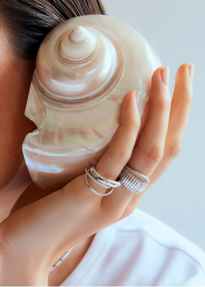 BAGUE UN DEUX TROIS LISSE PM OR BLANC