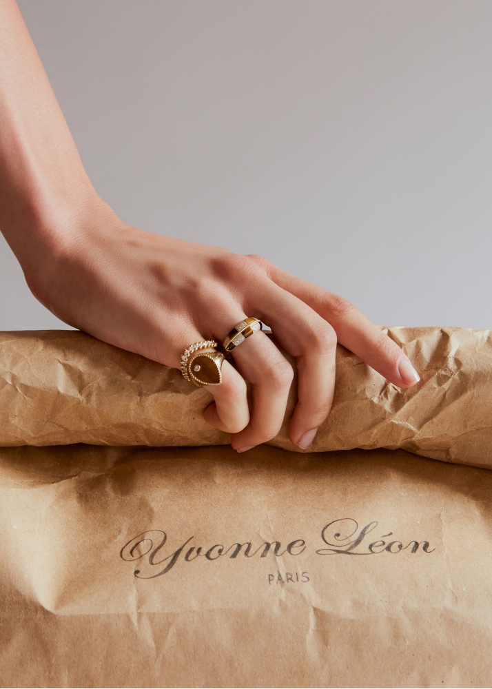 ALLIANCE DAMIER OEIL DE TIGRE OR JAUNE