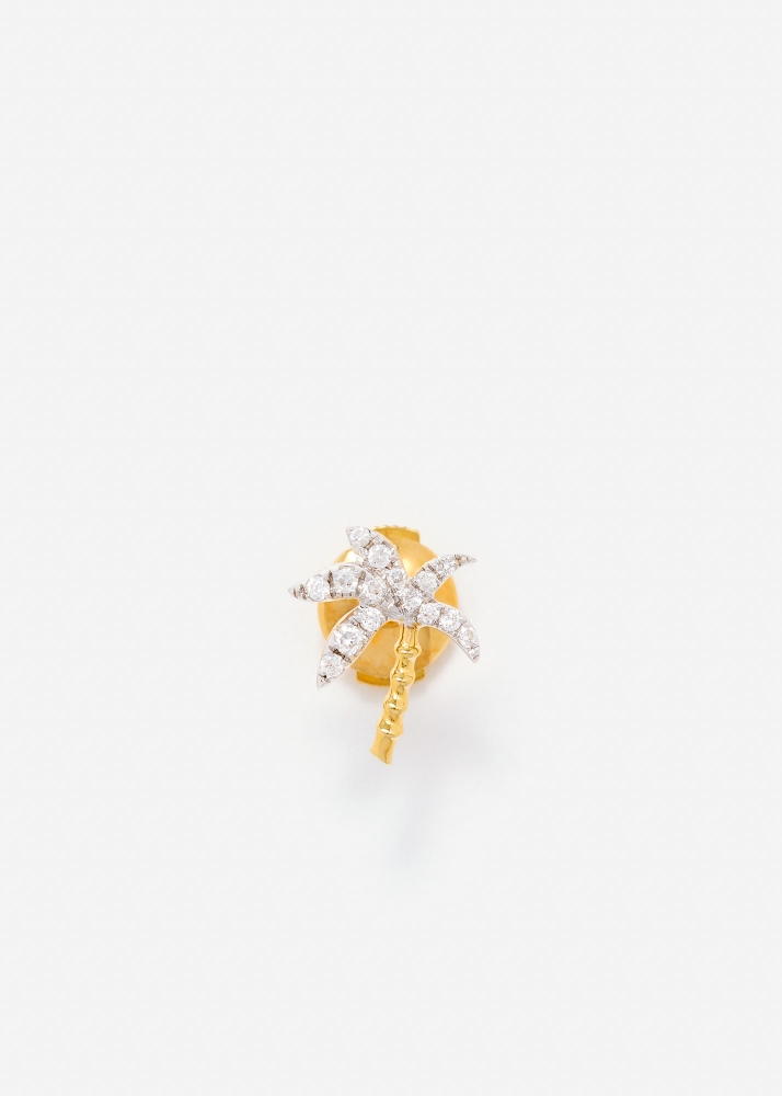 PUCE PALMIER DIAMANTS OR JAUNE