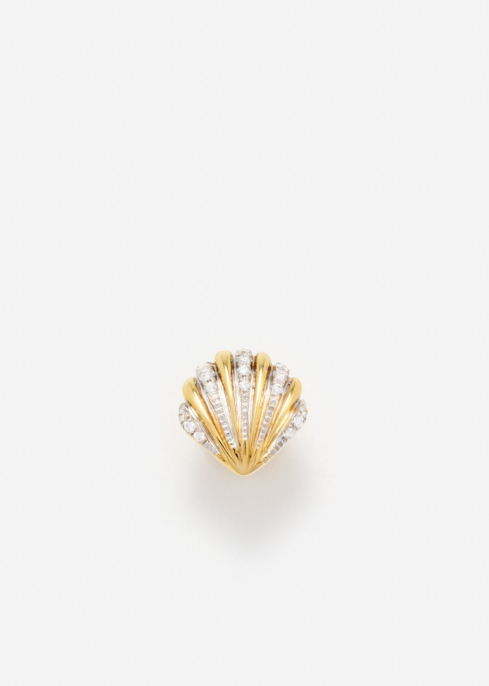 MINI PUCE COQUILLAGE OR JAUNE