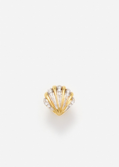 MINI PUCE COQUILLAGE OR JAUNE