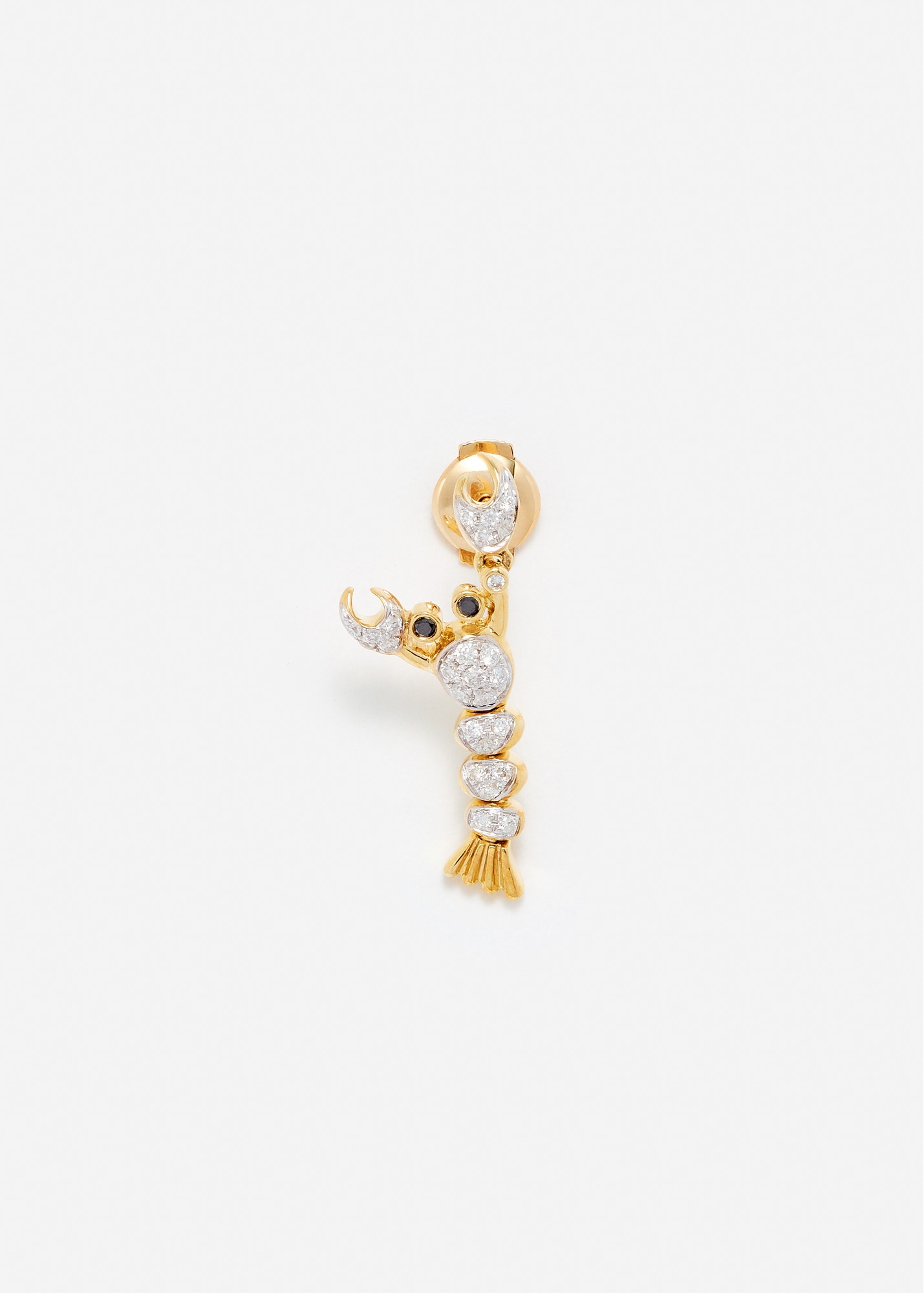 MINI BOUCLE D'OREILLE HOMARD OR JAUNE