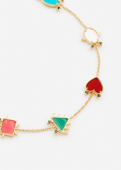 BRACELET PETITS PERSONNAGES OR JAUNE