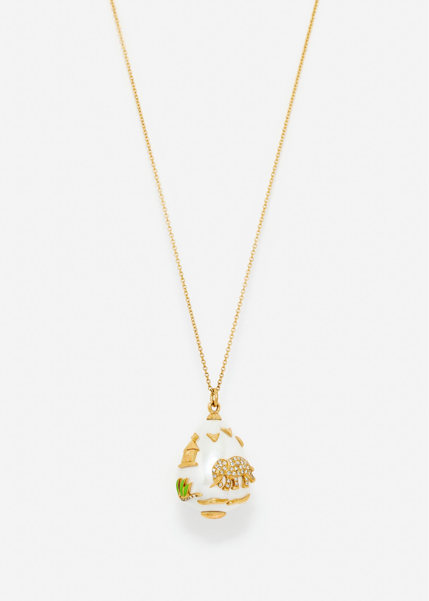 PENDENTIF SAFARI OR JAUNE