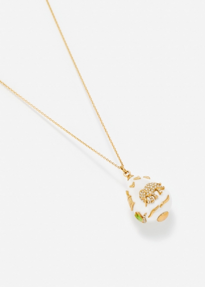 PENDENTIF SAFARI OR JAUNE