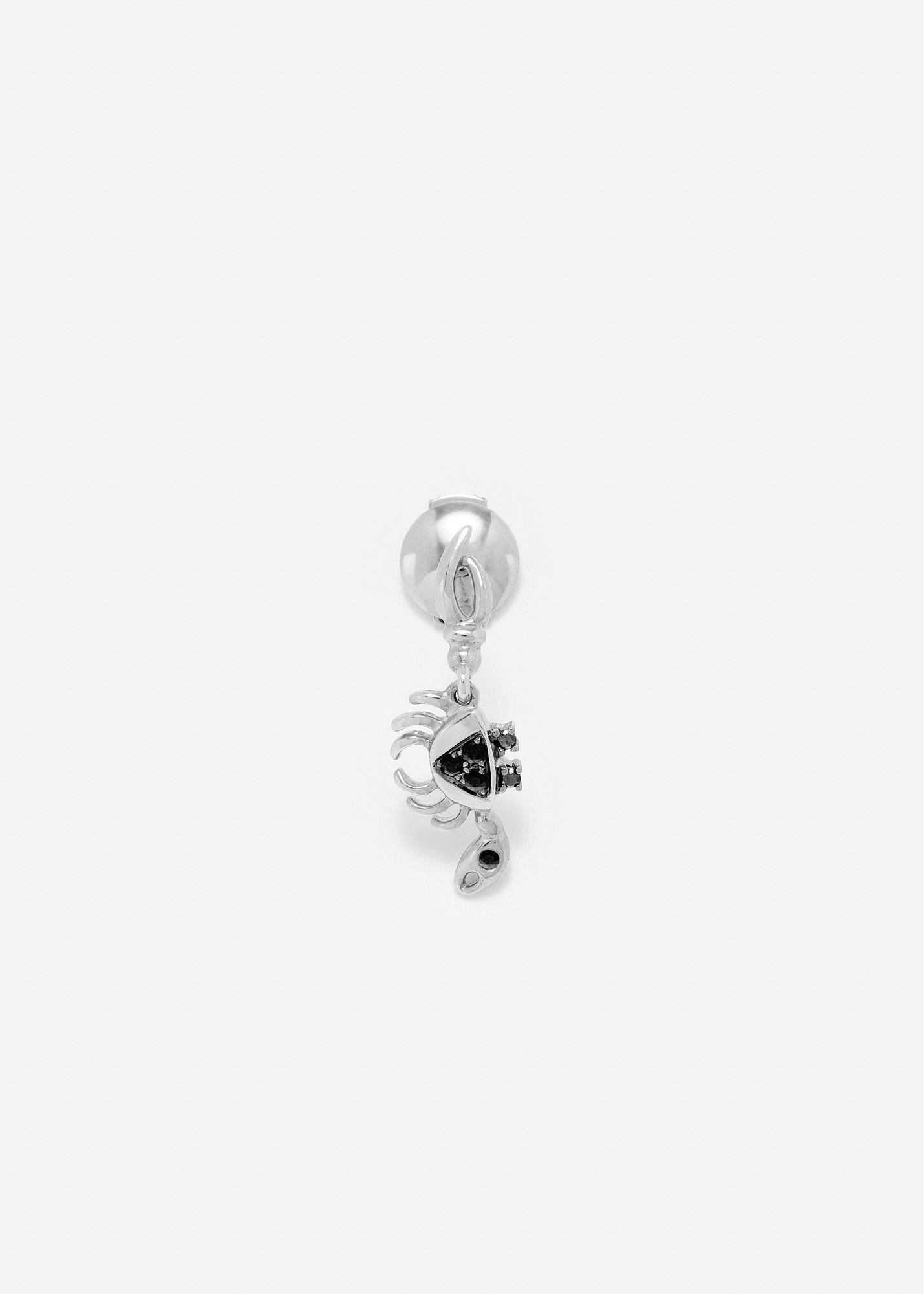 MINI BOUCLE D'OREILLE CRABE OR BLANC