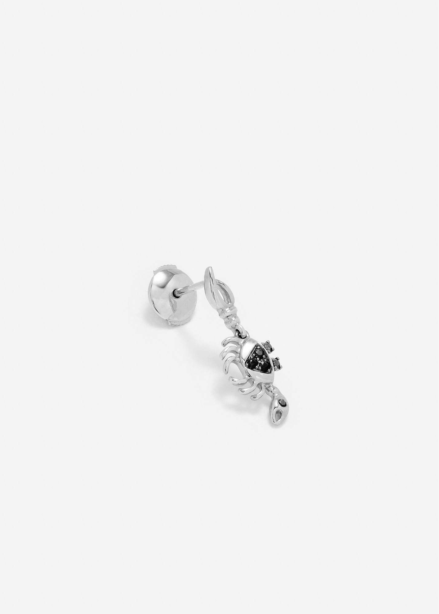 MINI BOUCLE D'OREILLE CRABE OR BLANC