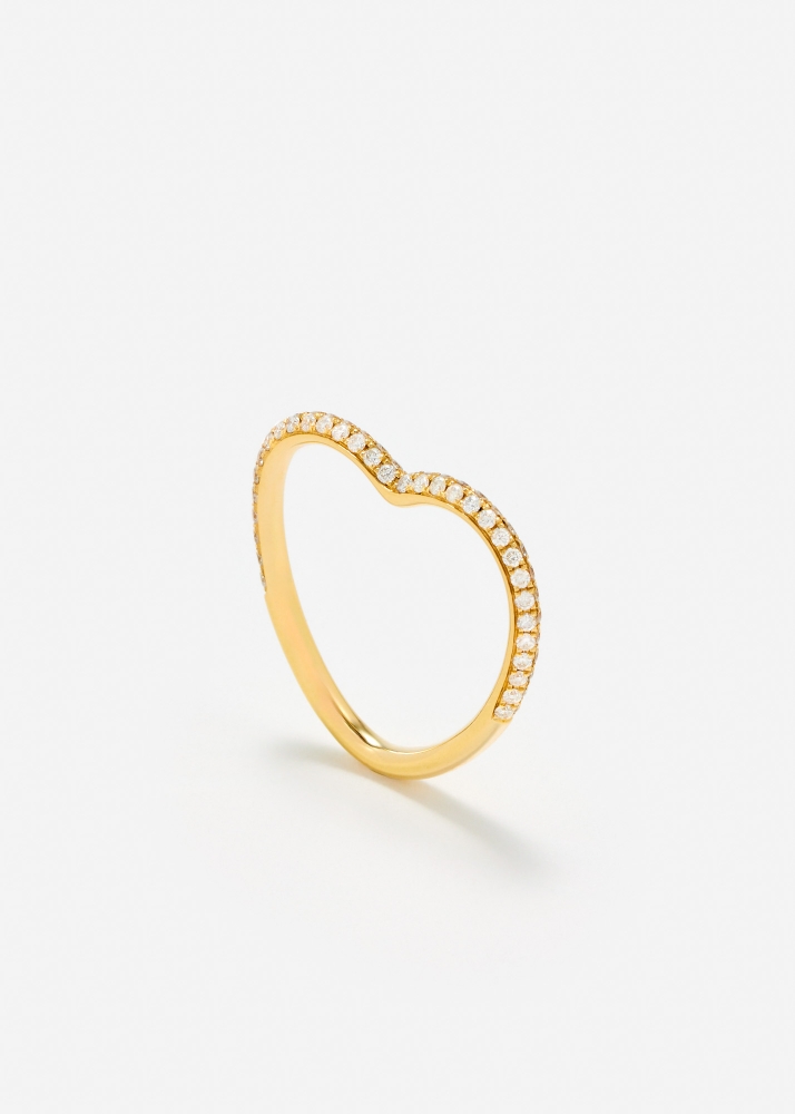 ALLIANCE COEUR DIAMANTS OR JAUNE