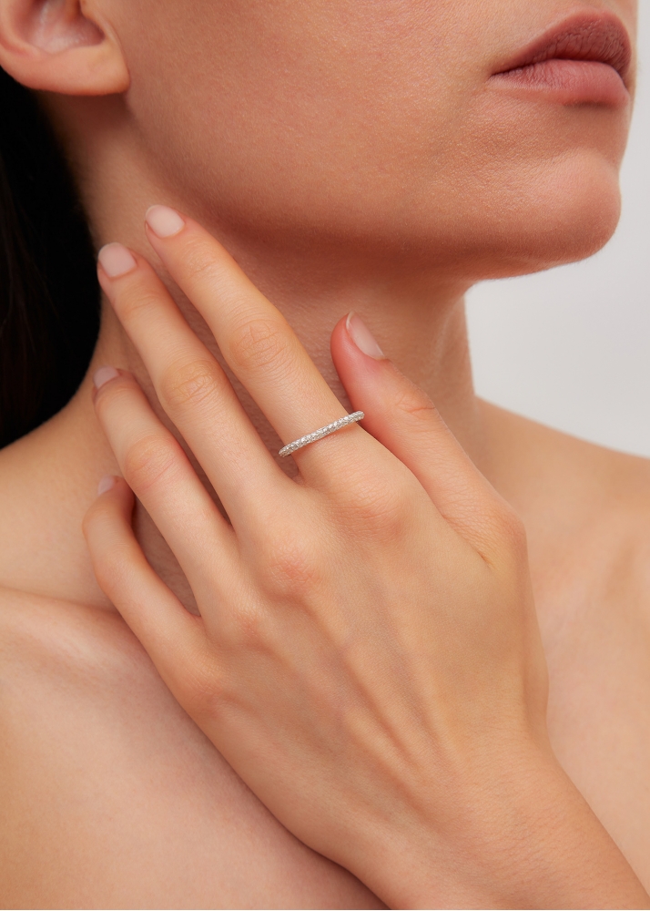 ALLIANCE COEUR DIAMANTS OR BLANC