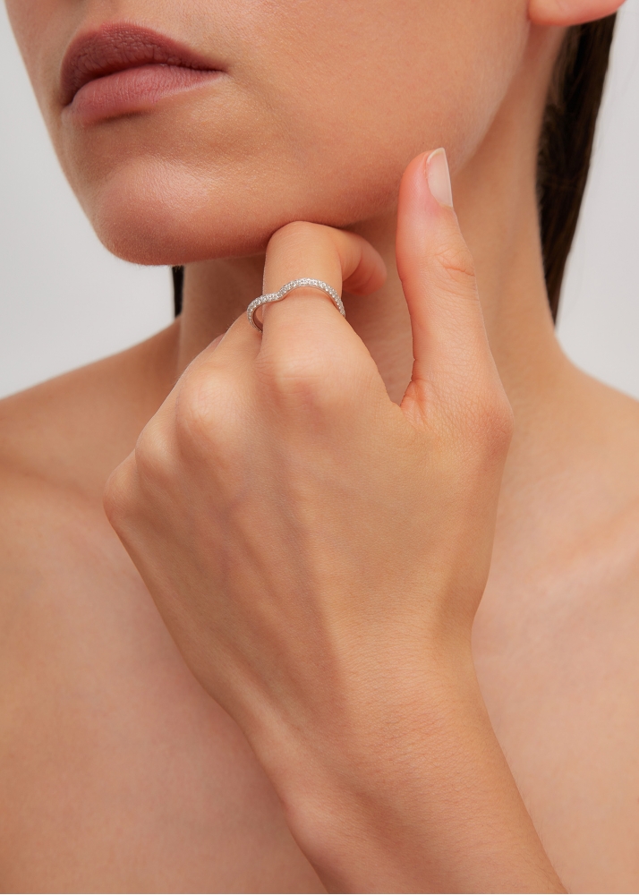 ALLIANCE COEUR DIAMANTS OR BLANC