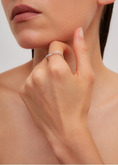 ALLIANCE COEUR DIAMANTS OR BLANC