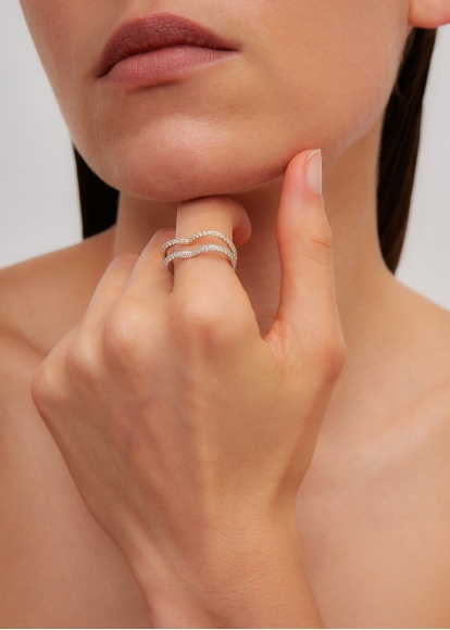 ALLIANCE COEUR DIAMANTS OR BLANC