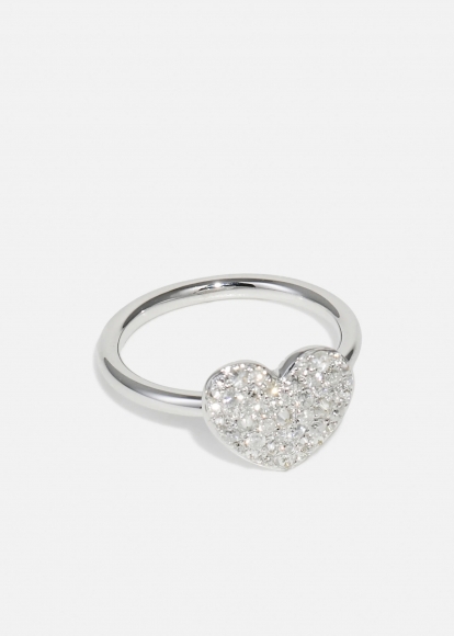 BAGUE COEUR QUI BAT DIAMANTS OR BLANC