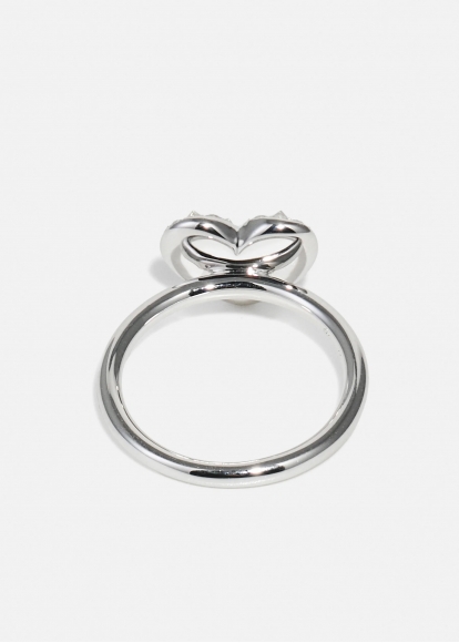 BAGUE COEUR QUI BAT DIAMANTS OR BLANC