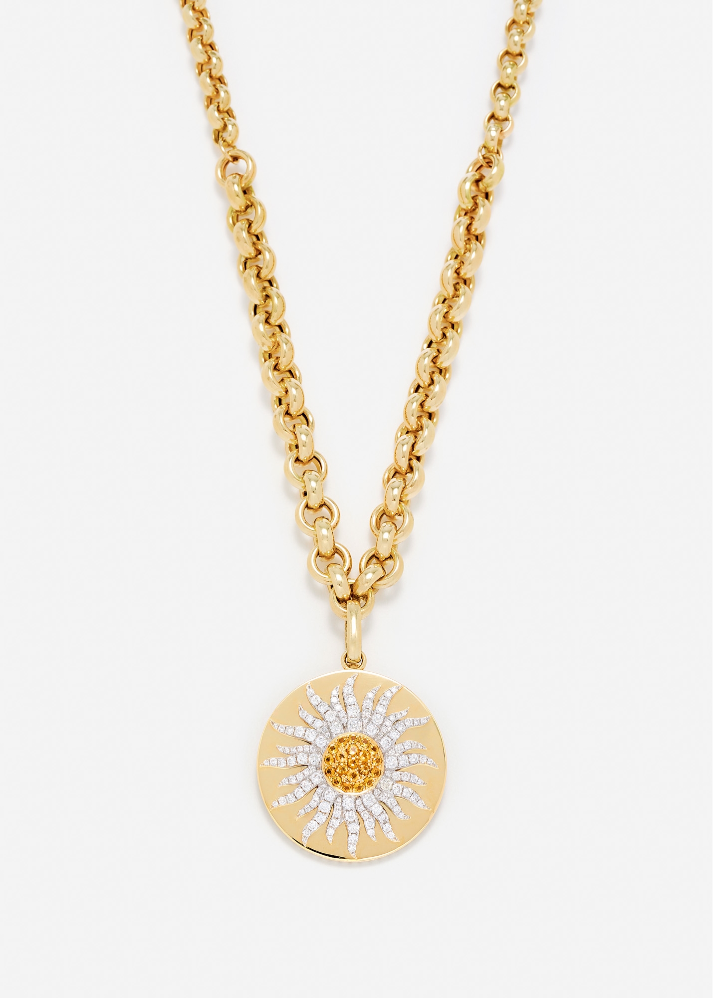 COLLIER ROI SOLEIL OR JAUNE