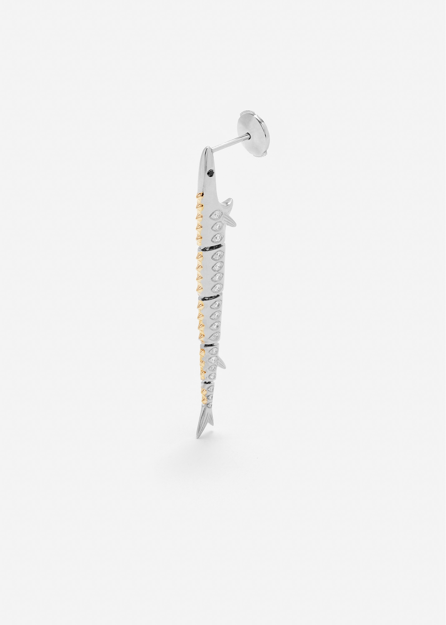 BOUCLE D’OREILLE MARLIN GM OR BLANC