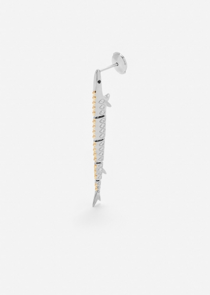 BOUCLE D’OREILLE MARLIN GM OR BLANC