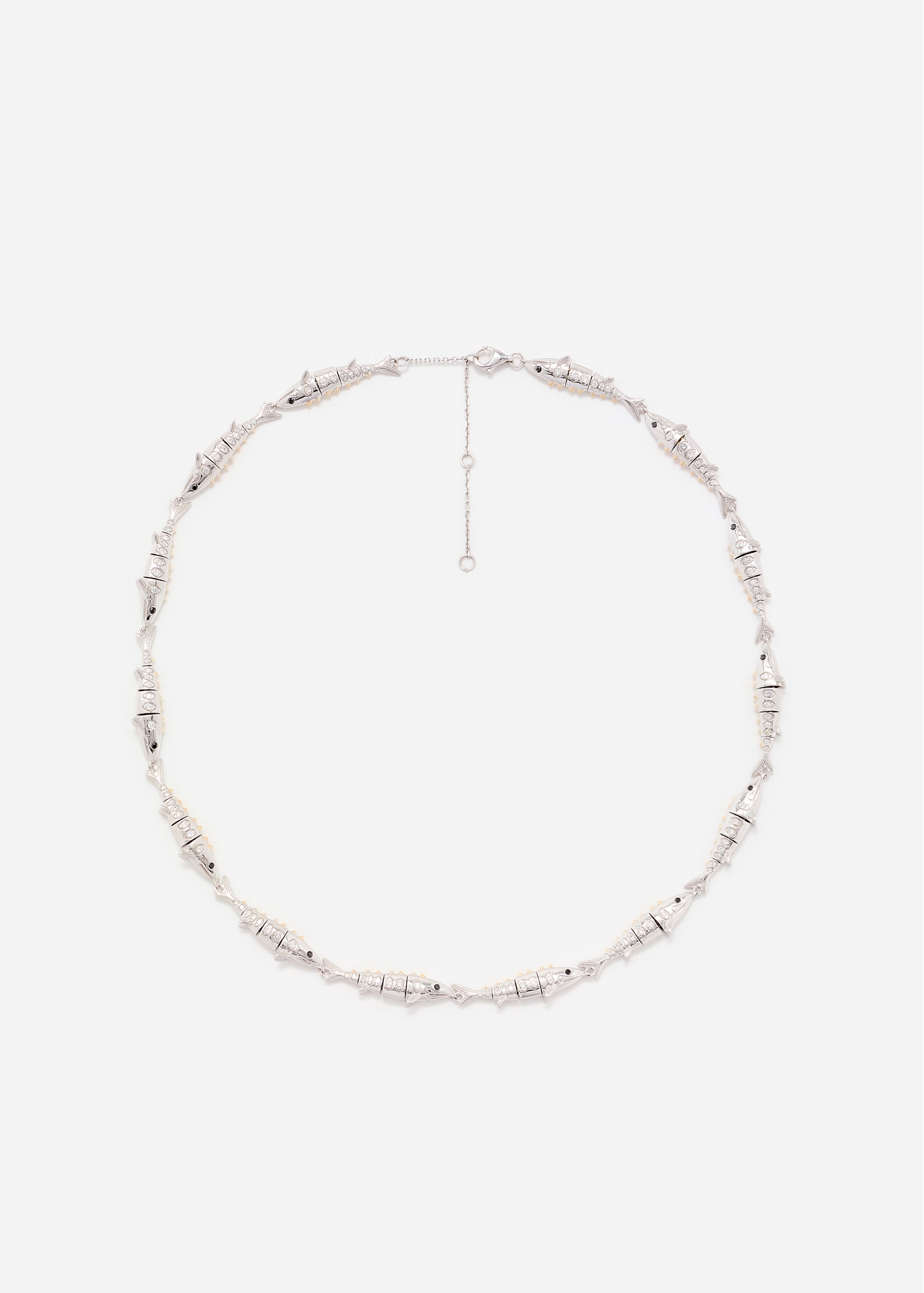 COLLIER MARLIN OR BLANC