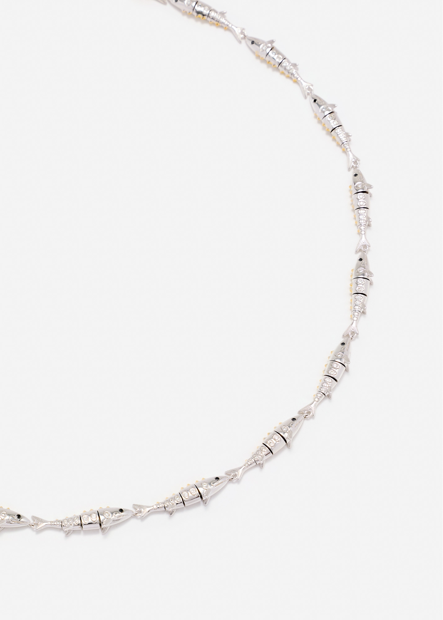 COLLIER MARLIN OR BLANC