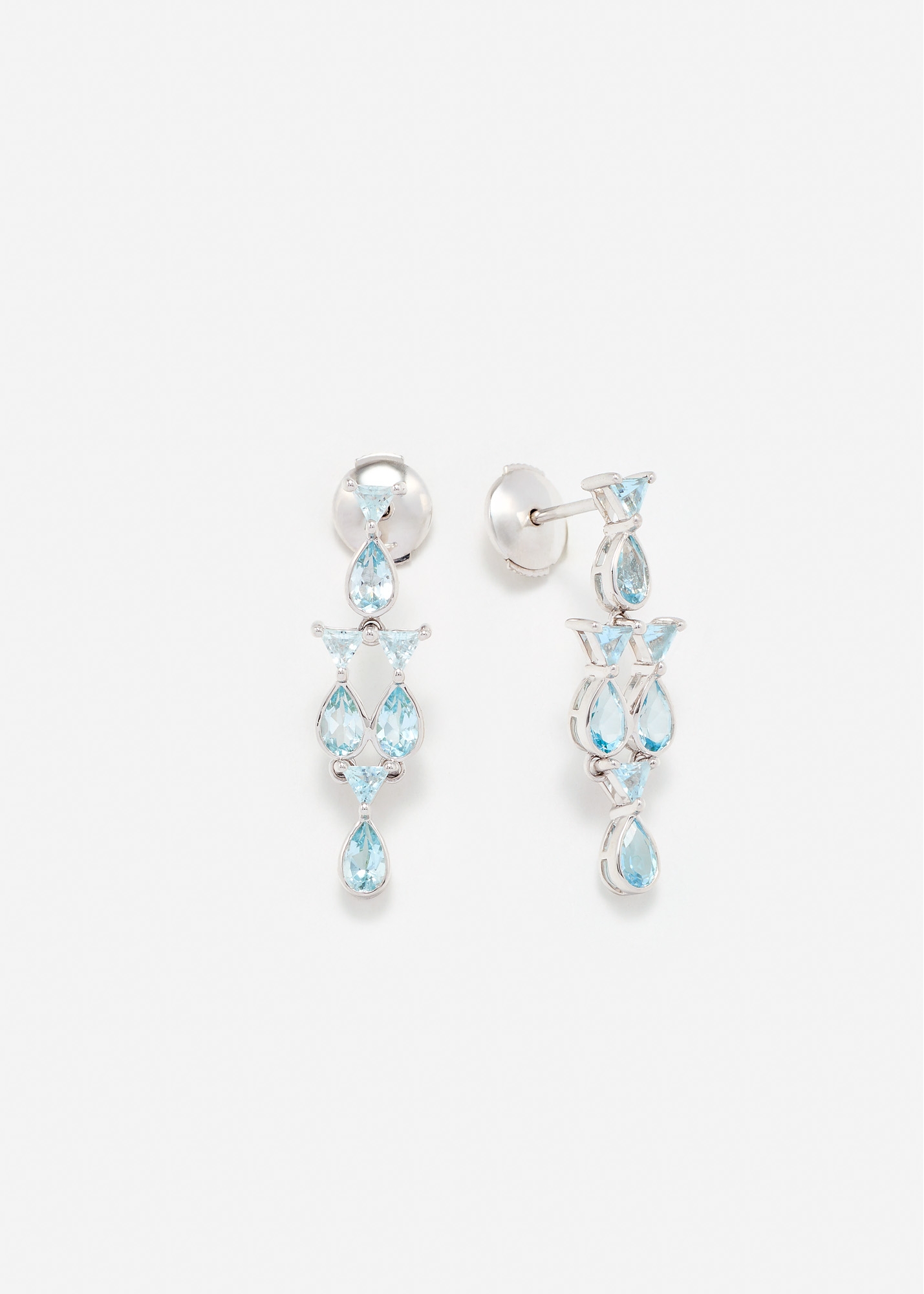 PAIRE DE BOUCLES D’OREILLE LES PETITS POISSONS OR BLANC
