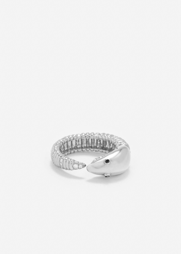 BAGUE ÉCREVISSE OR BLANC