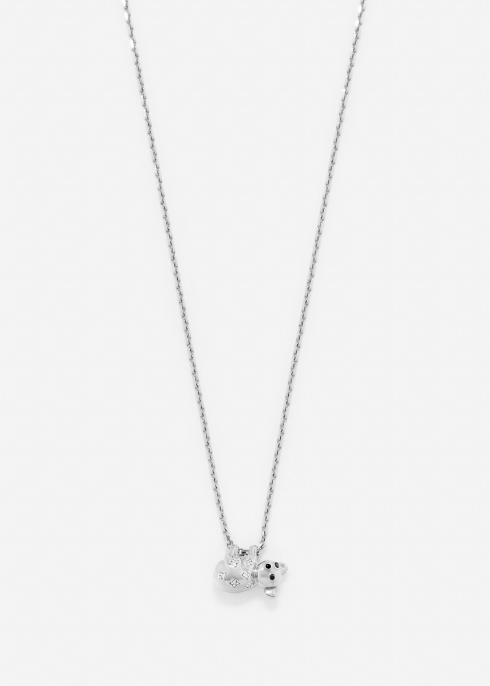 COLLIER CHAÎNE KOALA OR BLANC