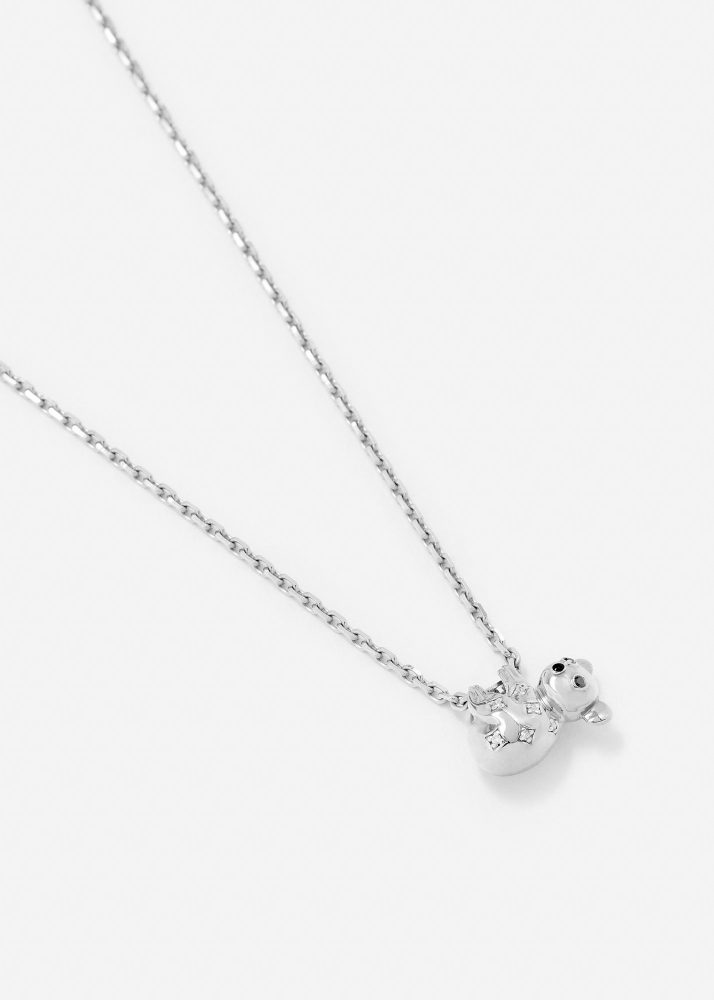 COLLIER CHAÎNE KOALA OR BLANC