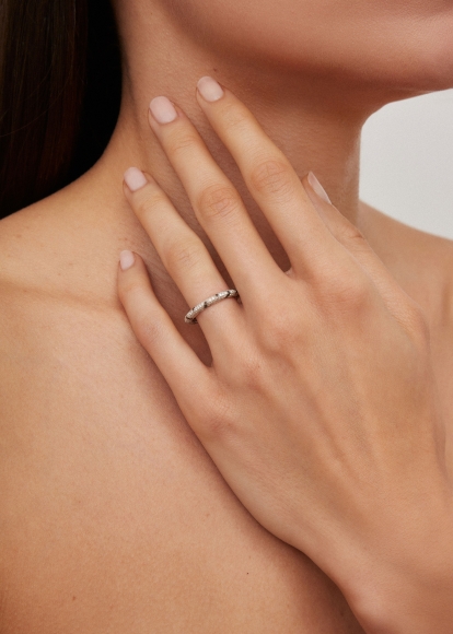 MINI ALLIANCE ZÈBRE DIAMANTS OR BLANC