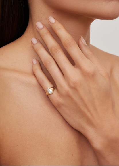 BABY CHEVALIÈRE POIRE BERLINGOT DIAMANTS OR JAUNE