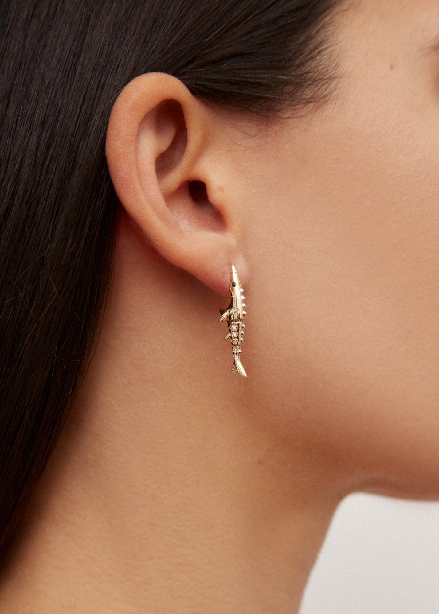 BOUCLE D’OREILLE MARLIN PM OR JAUNE