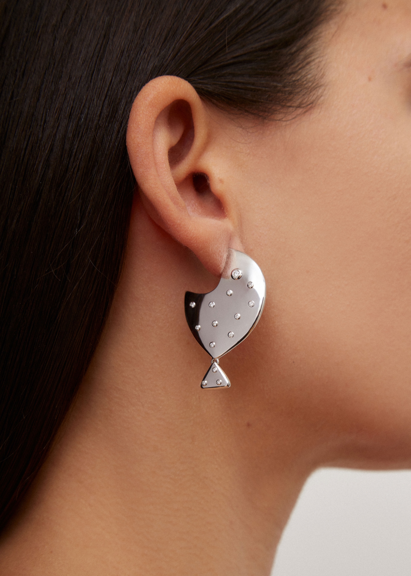 BOUCLES D’OREILLE POISSON CLOWN GOLD GM OR BLANC