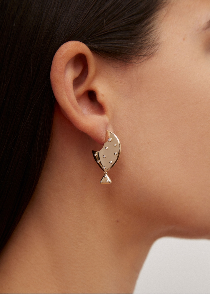 BOUCLE D’OREILLE POISSON CLOWN GOLD PM OR JAUNE