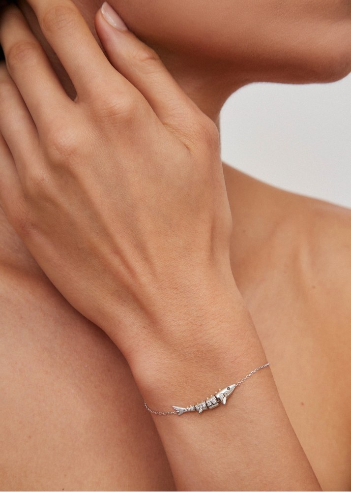 BRACELET MARLIN OR BLANC