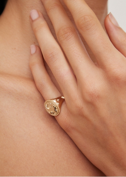 CHEVALIÈRE OVALE LA SAVANE OR JAUNE