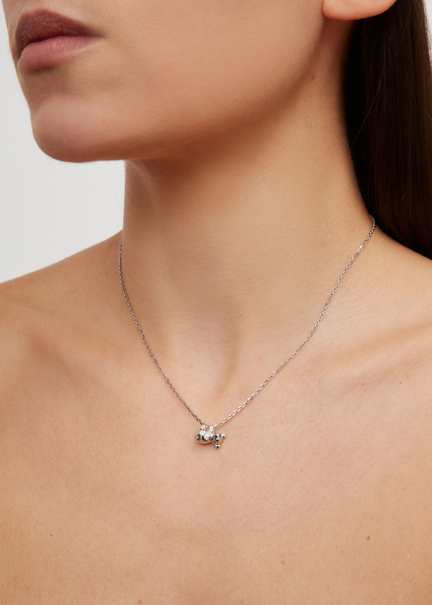 COLLIER CHAÎNE KOALA OR BLANC