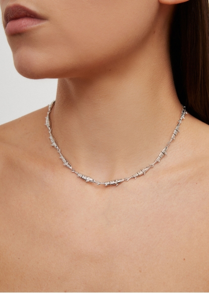 COLLIER MARLIN OR BLANC