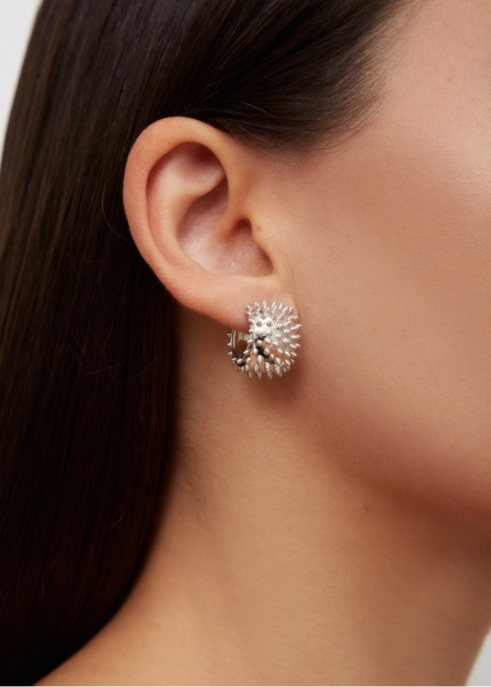 PAIRE DE CRÉOLES PICOTS GOLD OR BLANC