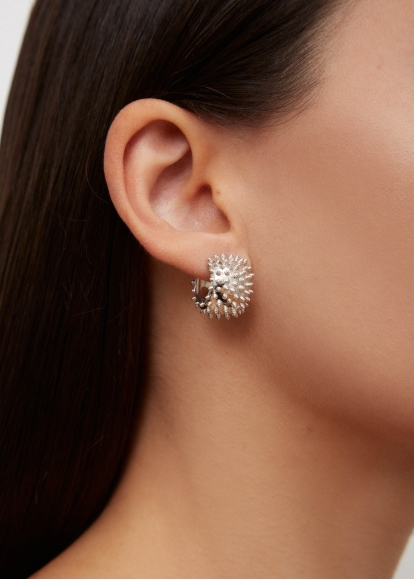 PAIRE DE CRÉOLES PICOTS GOLD OR BLANC